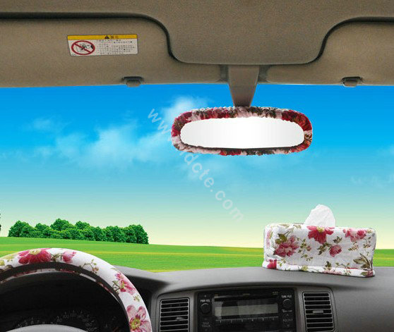 OULILAI Bowknot Universal Auto Car Seat Cover Set 19pcs ice silk - Red