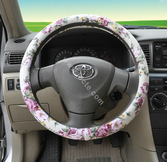 OULILAI Bowknot Universal Auto Car Seat Cover Set 19pcs ice silk - Rose