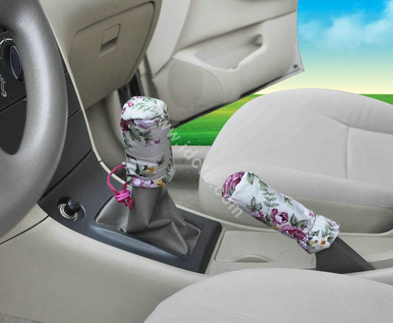 OULILAI Bowknot Universal Auto Car Seat Cover Set 19pcs ice silk - Rose