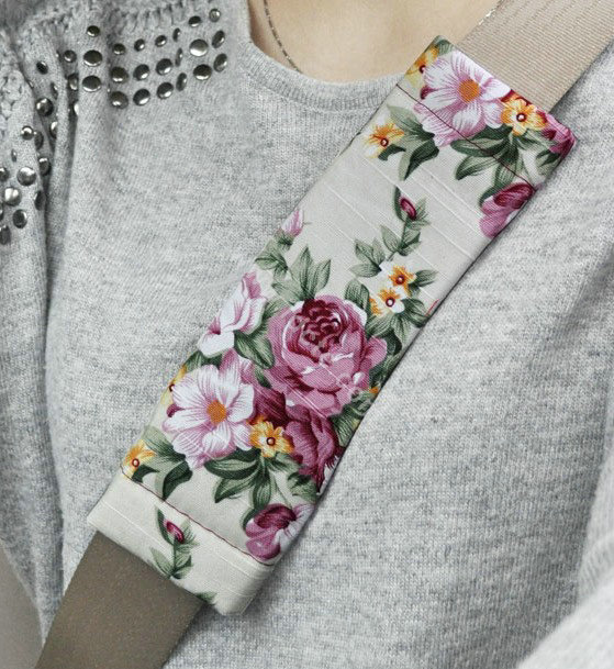 OULILAI Bowknot Universal Auto Car Seat Cover Set 19pcs ice silk - Rose