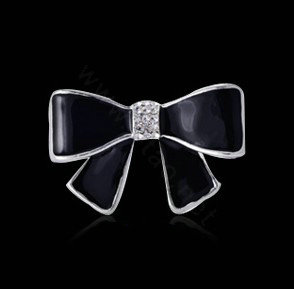 Bling Bowknot Alloy Crystal Rhinestone DIY Phone Case Cover Deco Kit - Black