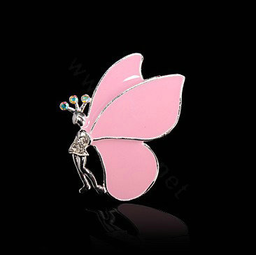 Bling Butterfly Alloy Crystal Rhinestone DIY Phone Case Cover Deco Den Kit - Pink