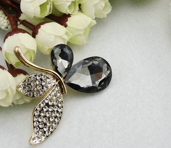 Bling Butterfly Alloy Metal Rhinestone Crystal DIY Phone Case Cover Deco Kit - Black
