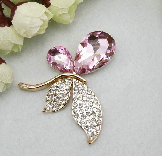 Bling Butterfly Alloy Metal Rhinestone Crystal DIY Phone Case Cover Deco Kit - Pink