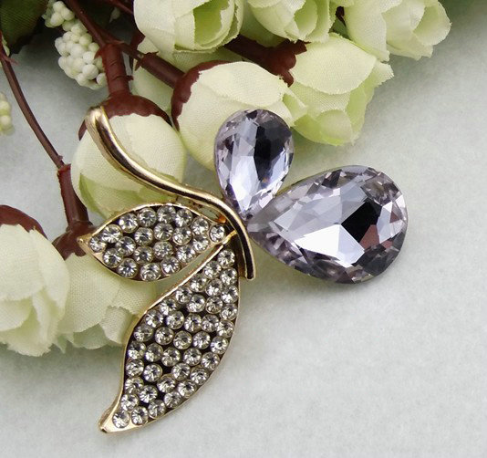 Bling Butterfly Alloy Metal Rhinestone Crystal DIY Phone Case Cover Deco Kit - Purple