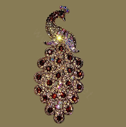 Bling Crystal Peacock Alloy Rhinestone Flatback DIY Phone Case Cover Deco Kit - Champagne