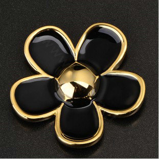 Bling Flower Alloy Metal Crystal DIY Phone Case Cover Deco Kit 23mm - Black