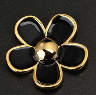 Bling Flower Alloy Metal Crystal DIY Phone Case Cover Deco Kit 29mm - Black