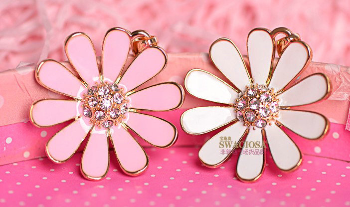 Bling Flower Alloy Rhinestone Crystal DIY Phone Case Cover Deco Kit 35mm - Pink