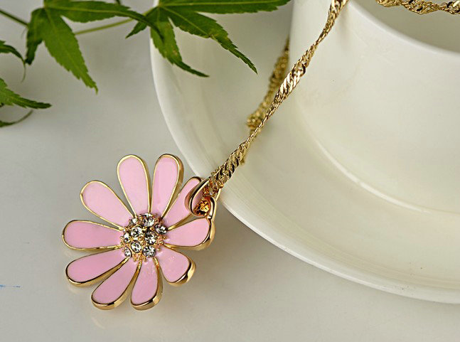 Bling Flower Alloy Rhinestone Crystal DIY Phone Case Cover Deco Kit 35mm - Pink