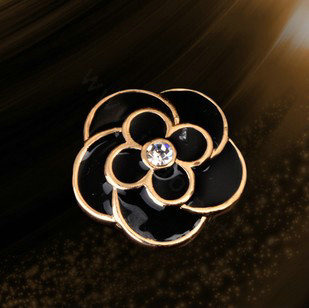 Bling Flower Alloy Rhinestone Crystal DIY Phone Case Cover Deco Kit - Black