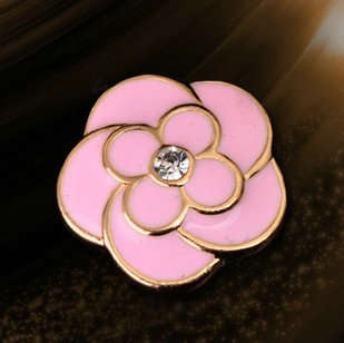 Bling Flower Alloy Rhinestone Crystal DIY Phone Case Cover Deco Kit - Pink 01