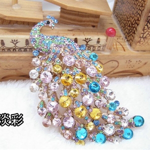 Bling Peacock Alloy Crystal Rhinestone Flatback DIY Phone Case Cover Deco Kit - Color