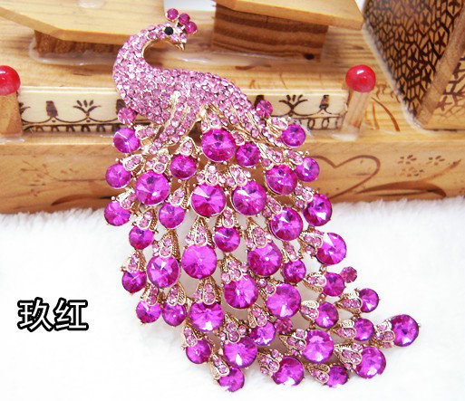 Bling Peacock Alloy Crystal Rhinestone Flatback DIY Phone Case Cover Deco Kit - Rose