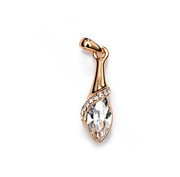 Bling Crystal Alloy Rhinestone Pendant DIY Phone Case Cover Deco Kit 33*10mm - Gold