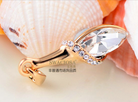 Bling Crystal Alloy Rhinestone Pendant DIY Phone Case Cover Deco Kit 33*10mm - Gold