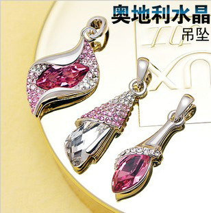 Bling Crystal Alloy Rhinestone Pendant DIY Phone Case Cover Deco Kit 33*10mm - Pink