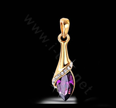 Bling Crystal Alloy Rhinestone Pendant DIY Phone Case Cover Deco Kit 33*10mm - Purple