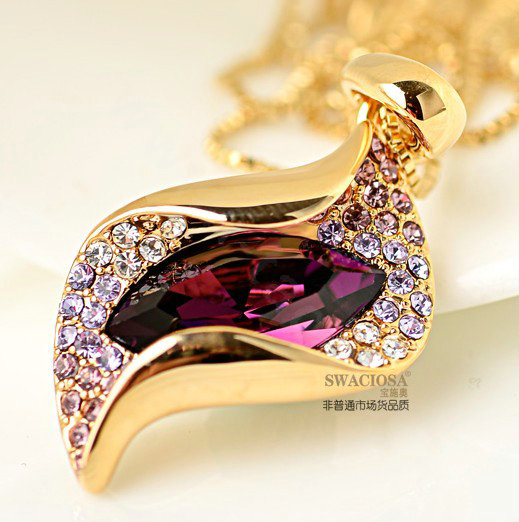 Bling Crystal Alloy Rhinestone Pendant DIY Phone Case Cover Deco Kit 35*16mm - Purple