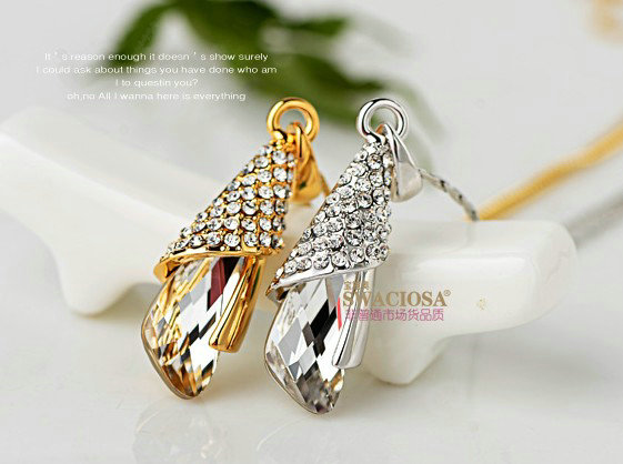 Bling Crystal Alloy Rhinestone Pendant DIY Phone Case Cover Deco Kit 36*10mm - White