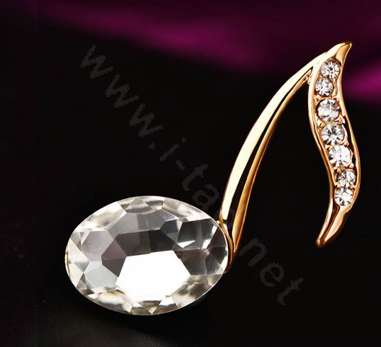 Bling Music note Alloy Crystal Rhinestone DIY Phone Case Cover Deco Kit 40*20mm - Gold