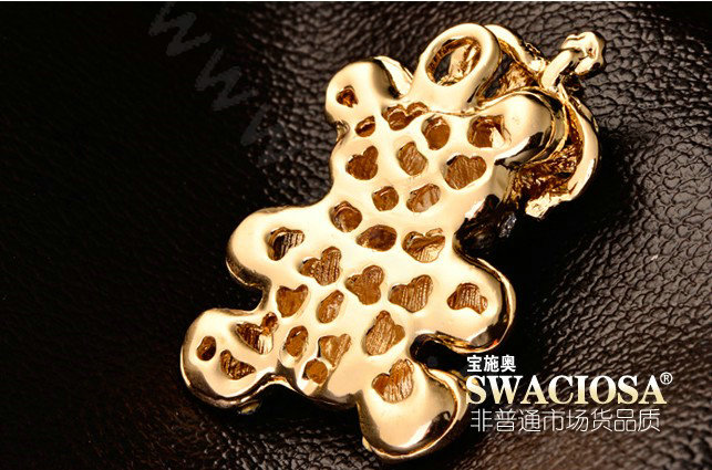 Bling Panda Alloy Rhinestone Crystal DIY Phone Case Cover Deco Kit 34*64mm - Pink