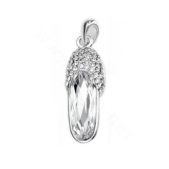 Bling shoes Alloy Rhinestone Crystal DIY Phone Case Cover Deco Kit 37*12mm - White