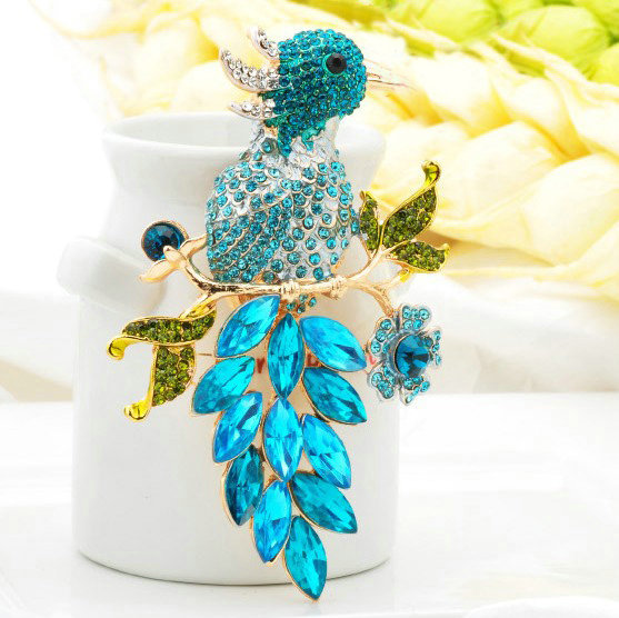 Bling Lark Bird Alloy Crystal Rhinestone DIY Phone Case Cover Deco Den Kit 66*97mm - Blue
