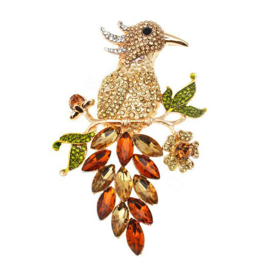 Bling Lark Bird Alloy Crystal Rhinestone DIY Phone Case Cover Deco Den Kit 66*97mm - Champagne