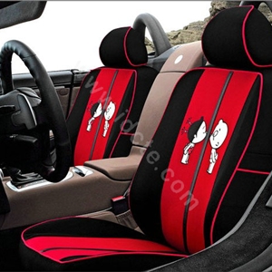 VV Lovers mesh Custom Auto Car Seat Cover Set - Black Red