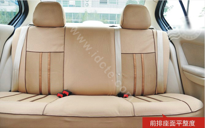 VV Stripe cotton Custom Auto Car Seat Cover Set - Beige Brown