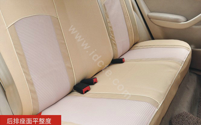 VV Stripe cotton Custom Auto Car Seat Cover Set - Beige Gray