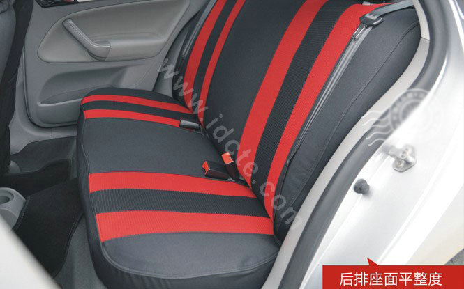 VV Stripe cotton Custom Auto Car Seat Cover Set - Red Black