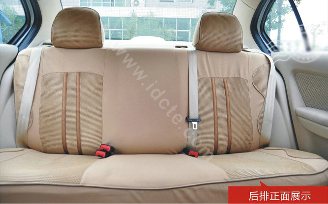 VV Stripe mesh Custom Auto Car Seat Cover Set - Beige Yellow