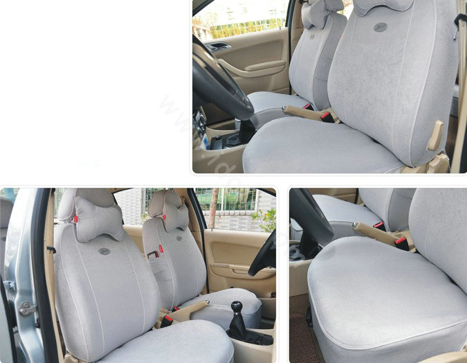 VV brocade Custom Auto Car Seat Cover Set - Gray