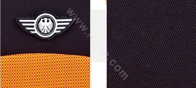 VV knitted fabric mesh Custom Auto Car Seat Cover Set - Orange Black