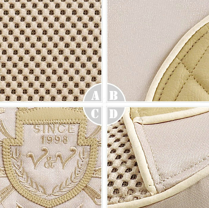 VV Lyocell mesh Custom Auto Car Seat Cover Set - Beige