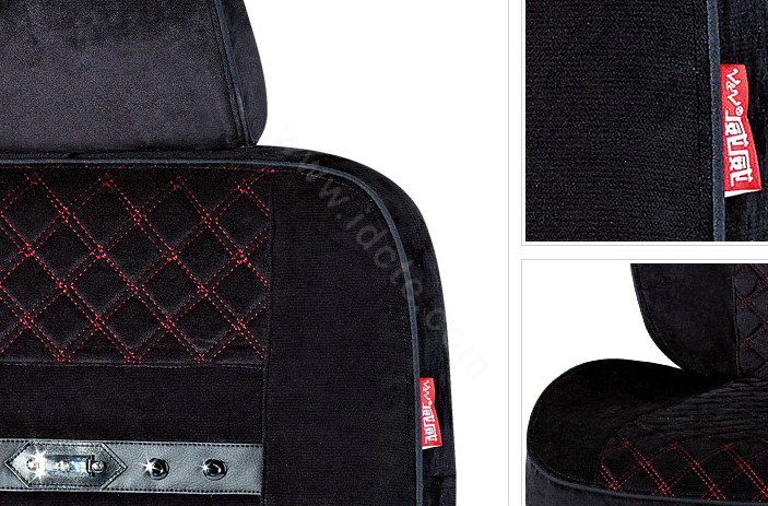 VV camel velvet Custom Auto Car Seat Cover Set - Black
