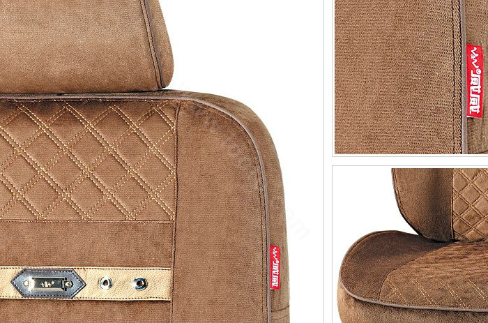 VV camel velvet Custom Auto Car Seat Cover Set - Coffee