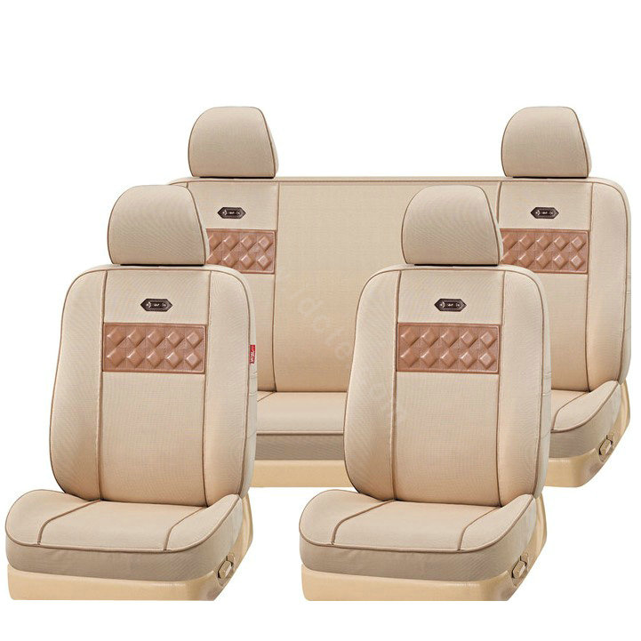 VV vinylon leather Custom Auto Car Seat Cover Set - Beige