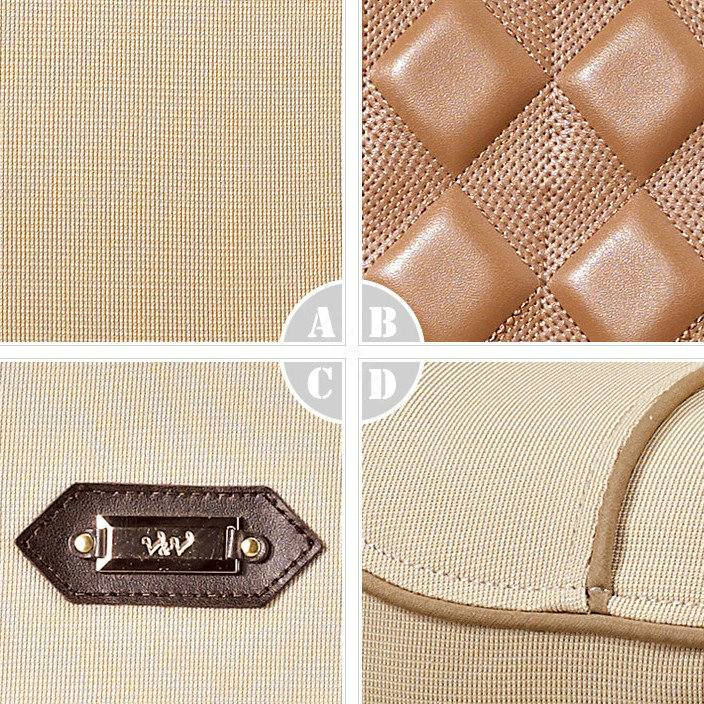 VV vinylon leather Custom Auto Car Seat Cover Set - Beige