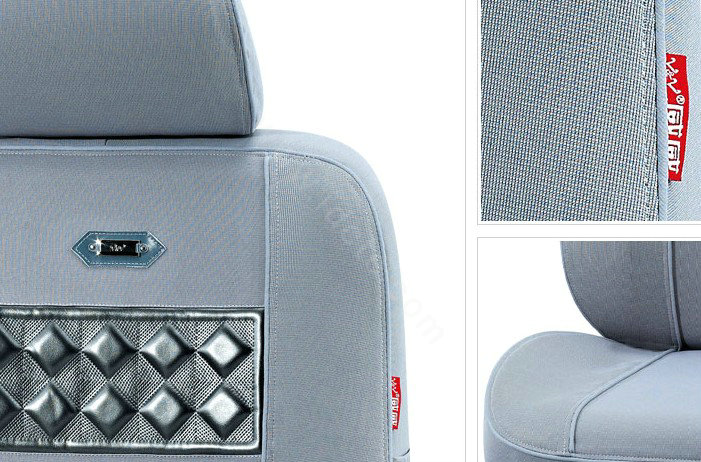 VV vinylon leather Custom Auto Car Seat Cover Set - Gray