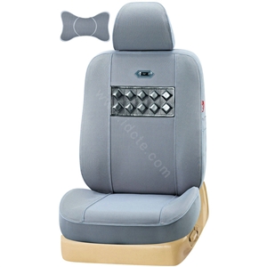 VV vinylon leather Custom Auto Car Seat Cover Set - Gray