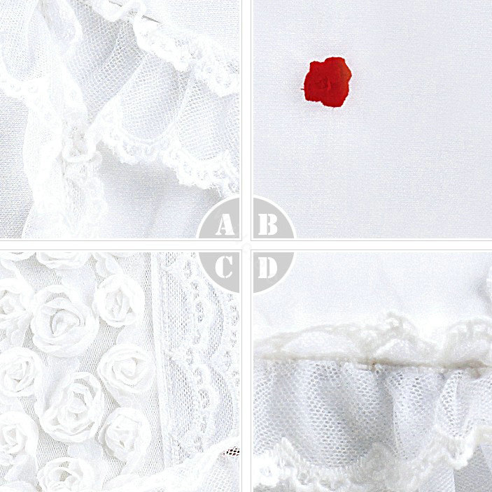 VV 3D satins flower lace Custom Auto Car Seat Cover Set - White