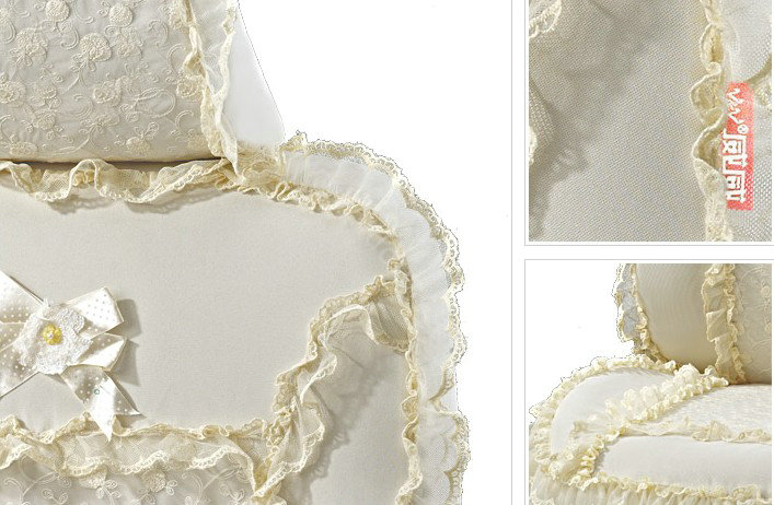 VV 3D satins flower lace Custom Auto Car Seat Cover Set - Yellow