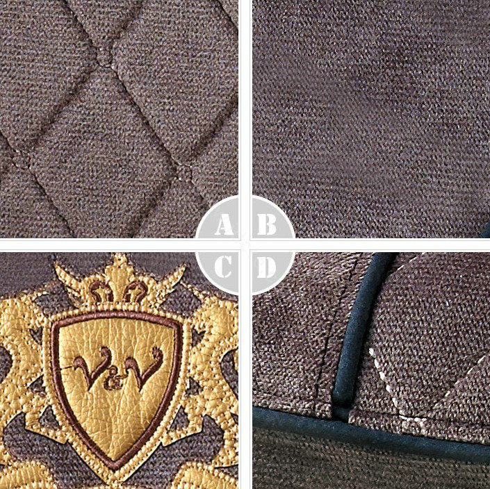 VV Custom Auto Car Seat Cover Set camel velvet - Coffee
