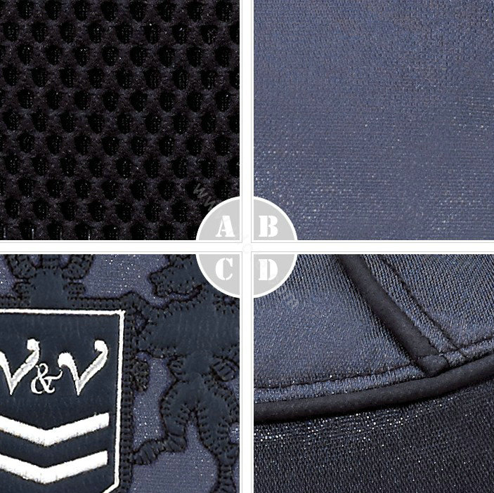VV Lyocell mesh Custom Auto Car Seat Cover Set - Black Blue