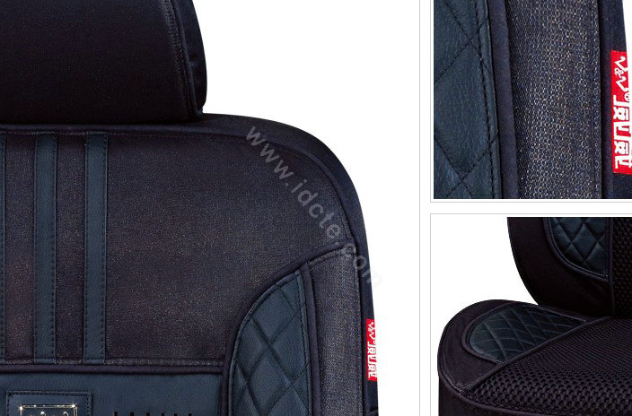 VV Lyocell mesh Custom Auto Car Seat Cover Set - Black