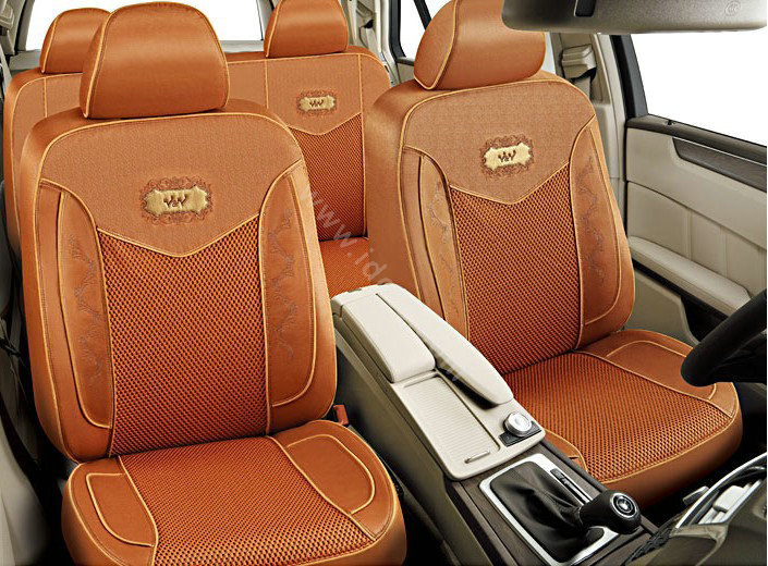 VV Lyocell mesh Custom Auto Car Seat Cover Set - Brown