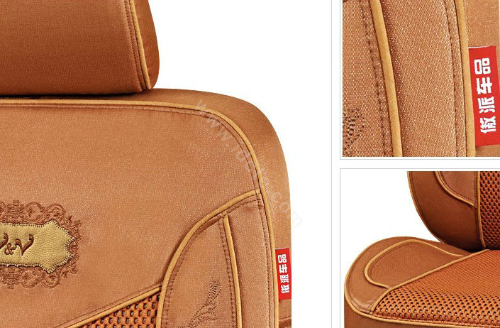 VV Lyocell mesh Custom Auto Car Seat Cover Set - Brown